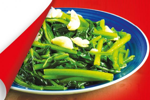 Bó xôi xào tỏi (2-3 người ăn)