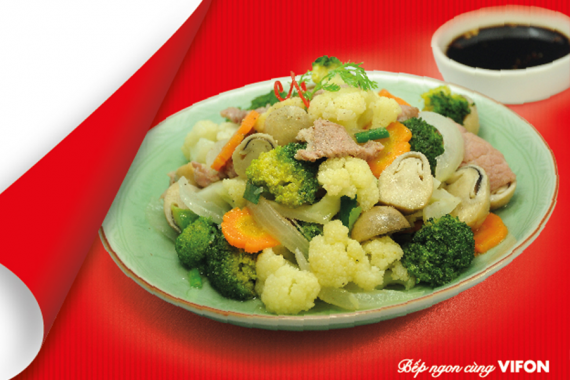 Fried mixed vegetables (for 3-4 people)