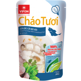 Fresh Porridge With Snakehead Fish And Spinach 240g