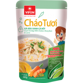 Fresh porridge with chicken, mung bean and carrot 240g (without MSG and I+G)