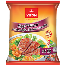 Beef Flavor Asian Style Instant Noodles 70g