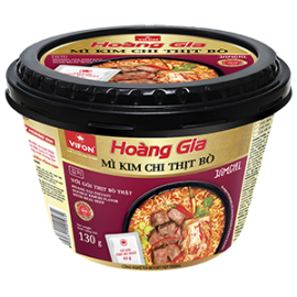 Hoang Gia Instant Noodle Kimchi Flavor With Real Beef 130gr