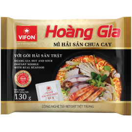 Hoang Gia Hot And Sour Instant Noodle With Real Seafood 130g